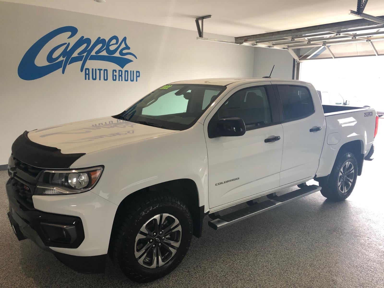 2022 Chevrolet Colorado Z71 in Summit White — front three-quarter view