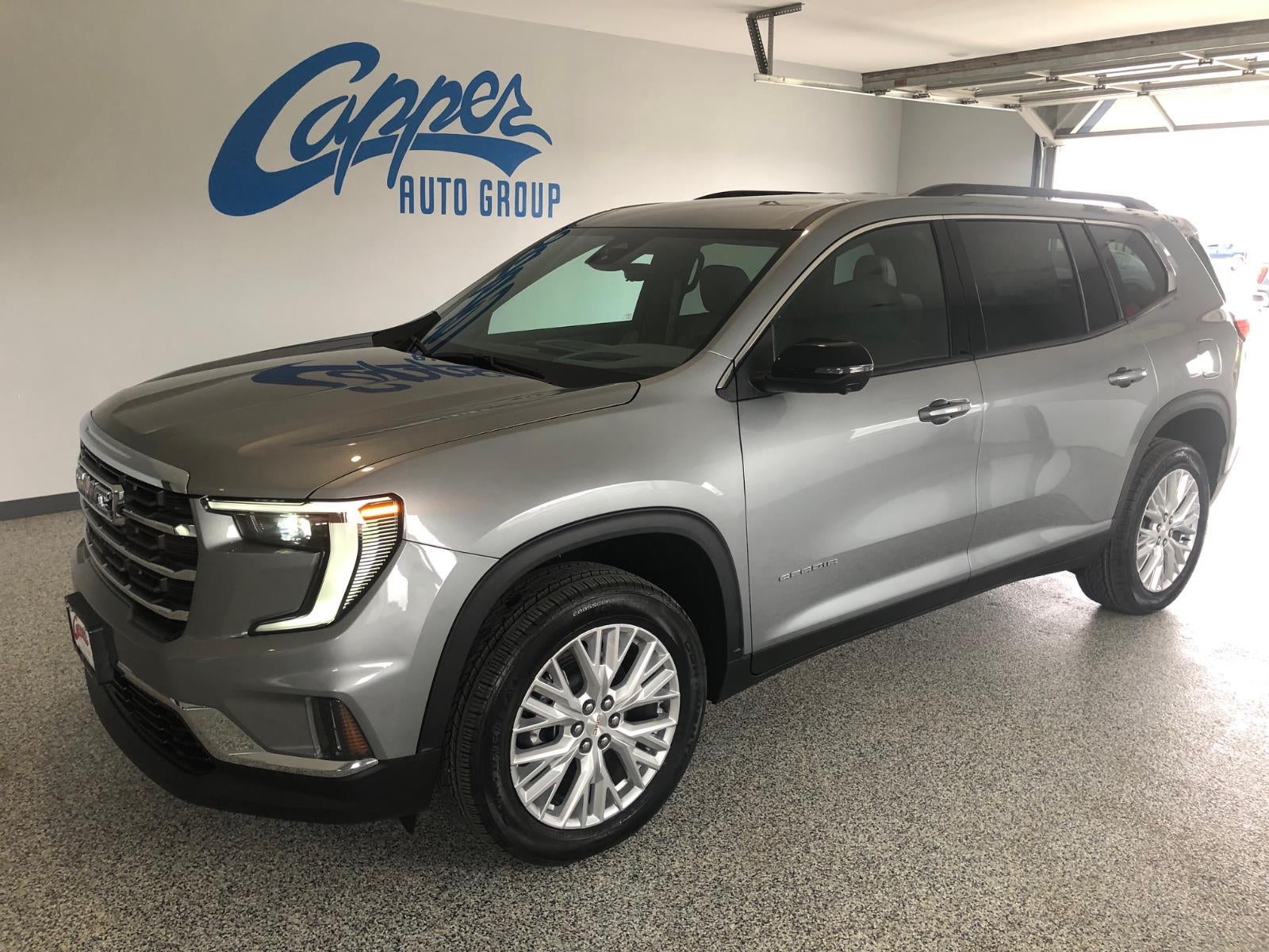 2026 GMC Acadia Elevation in Sterling Metallic — front three-quarter view