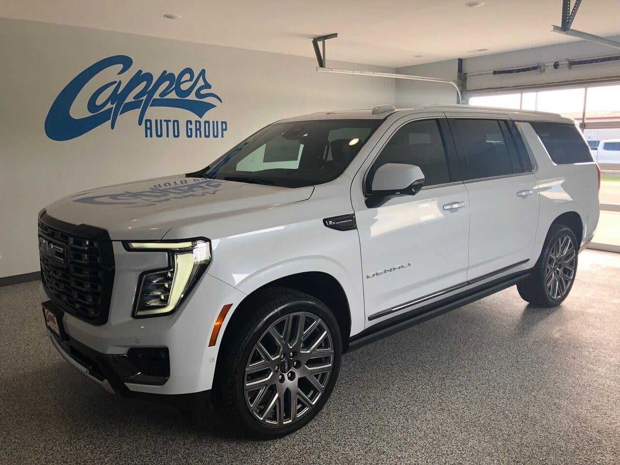 2026 GMC Yukon XL Denali Ultimate in Glacier White Tricoat — front three-quarter view