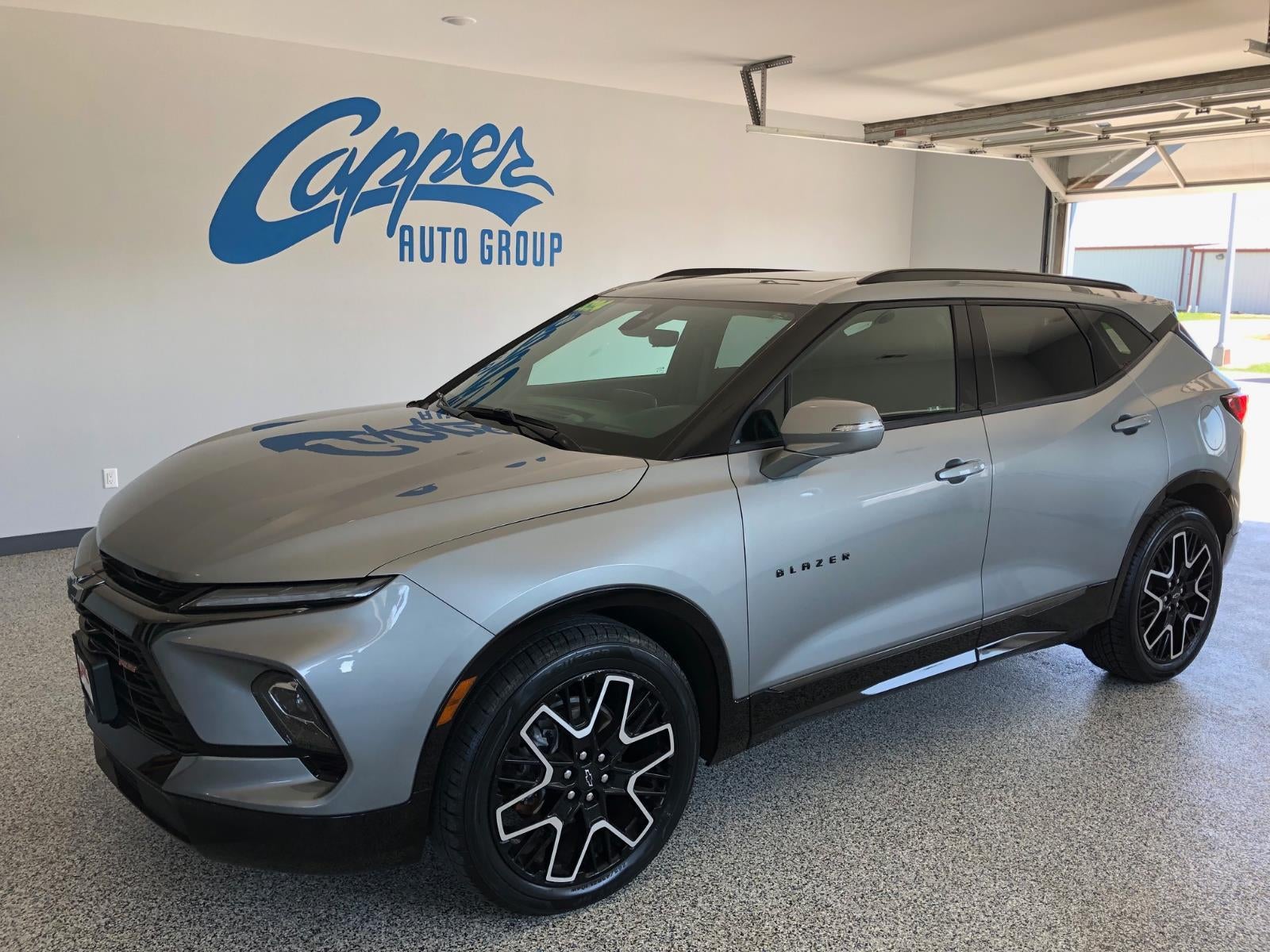 2024 Chevrolet Blazer RS in Sterling Gray Metallic — front three-quarter view